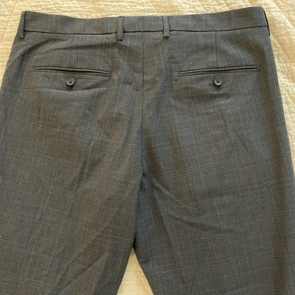 J CREW Thompson Wool Blend Pant in Gray Blue Glen Plaid Size 34‎ $168